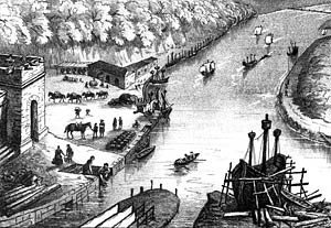 A warehouse at Exeter Quay uay during the 16th Century