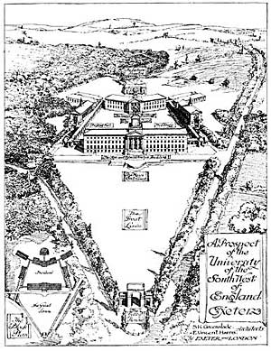 A 1930s plan of the University A 1930s plan of the University