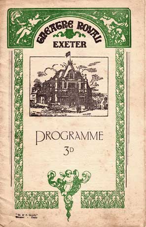The Theatre Royal programme The Theatre Royal programme