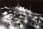 HMS Exeter docked at night HMS Exeter docked at night