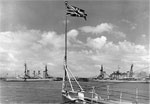 Showing the Union flag Showing the Union flag