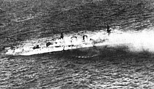 HMS Exeter sinking HMS Exeter sinking